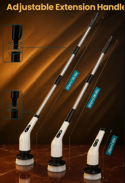 9-in-1 Electric Spin Scrubber Cleaning Brush with Extension Handle