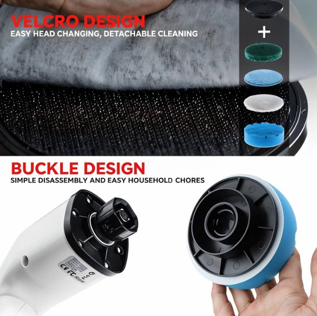 9-in-1 Electric Spin Scrubber Cleaning Brush with Extension Handle